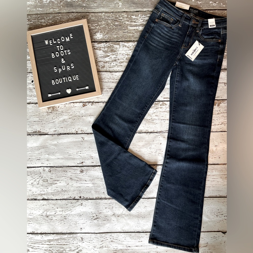 Dark Blue Women's Judy Blue Bootcut Jeans